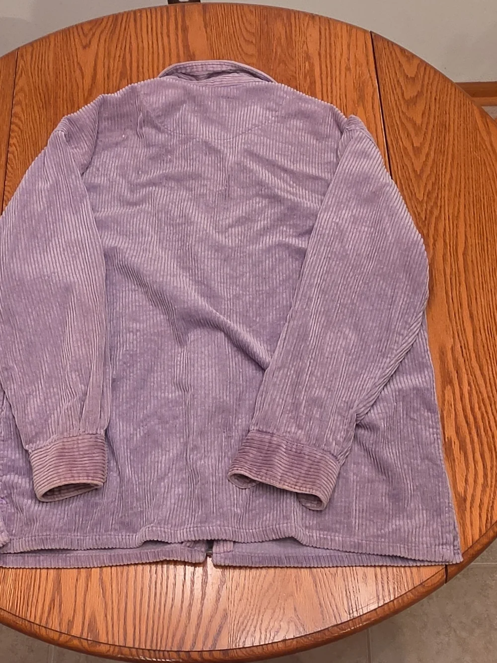 Men's Sonoma Lavender Corduroy Zip-Up Shirt Jacket Size Large